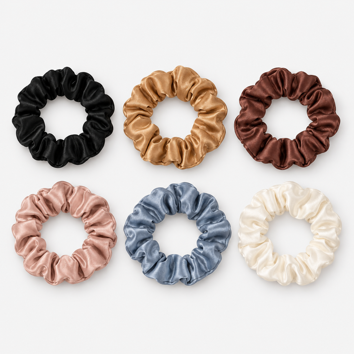 Lot de 6 Chouchous cheveux satin